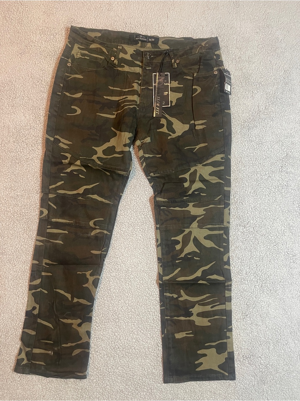 green camo slim fit trousers Size 34" #camouflage #military